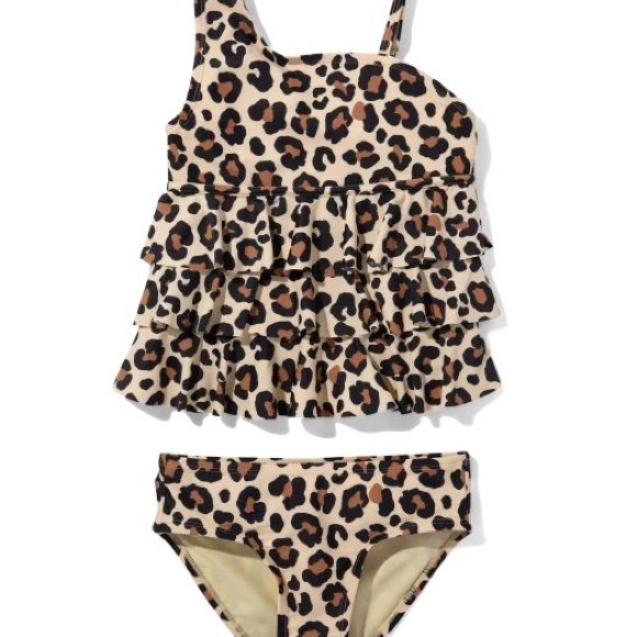 Sugar & Jade Other - Bikini Leopard Print ruffled Kids size 10 Swim suit
Pool/beach/vacation